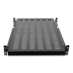 StarTech.com 2U Sliding Server Rack Mount Shelf - 20 to 30in Adjustable Mounting Depth - Vented - 50lb - Heavy Duty Universal 19” Rack Shelf for Equipment Rack - 24in Deep