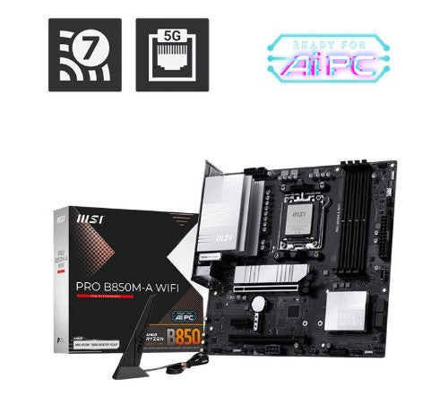 MSI PRO B850M-A WIFI motherboard AMD B850 Socket AM5 micro ATX