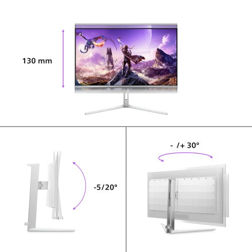 Philips Evnia 8000 32M2N8900/75 computer monitor 80 cm (31.5") 3840 x 2160 pixels 4K Ultra HD QD-OLED White