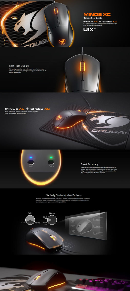 Cougar Mouse and Mouse Pad Set