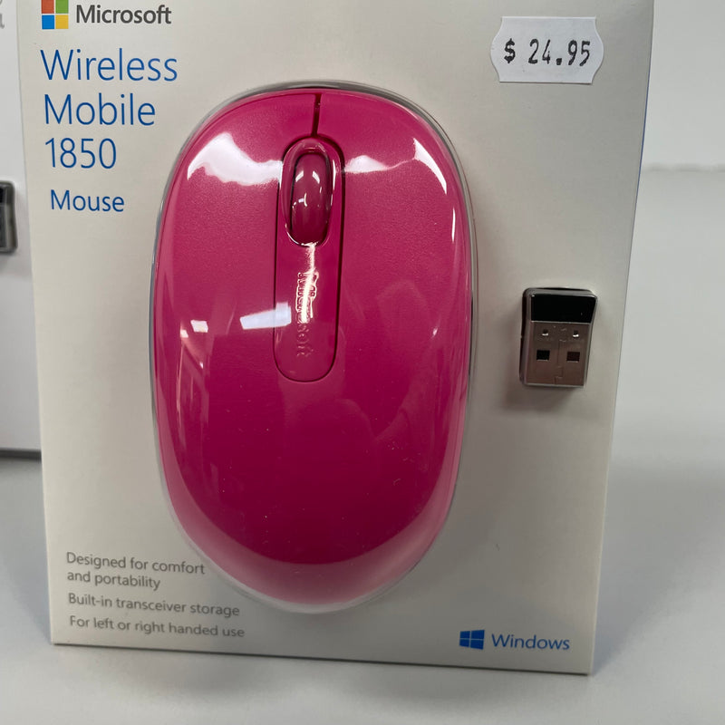 Microsoft Wireless Mobile Mouse 1850 Hot Pink