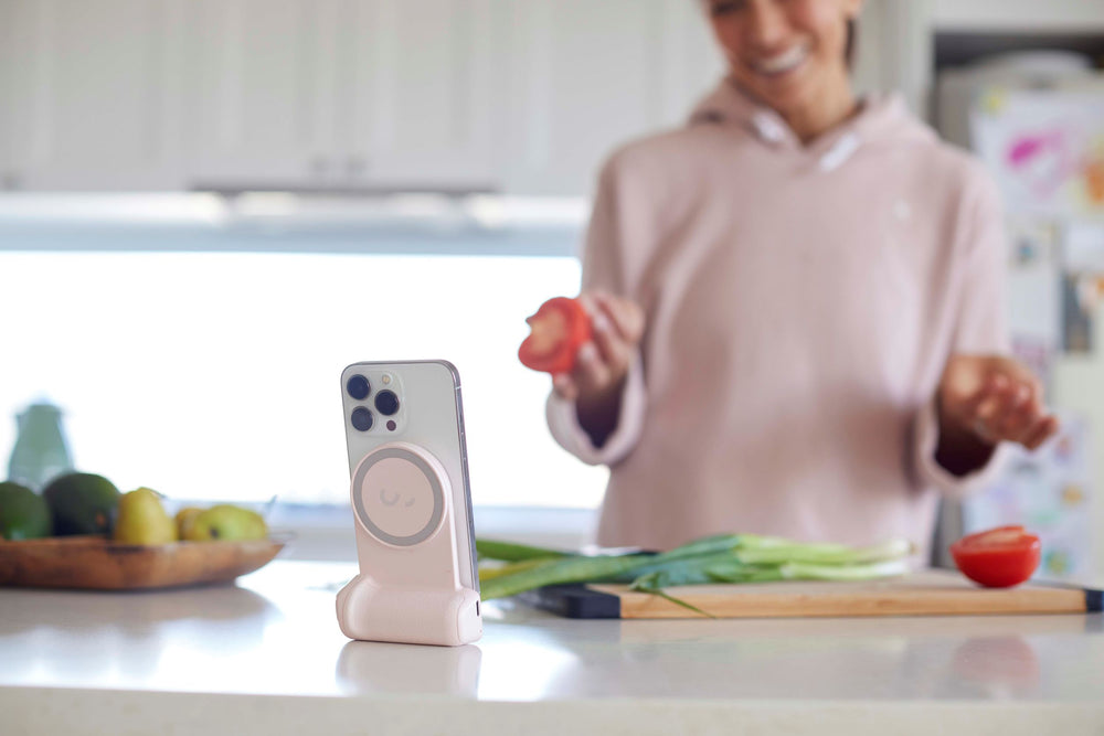 Snap Grip used as a stand in the kitchen