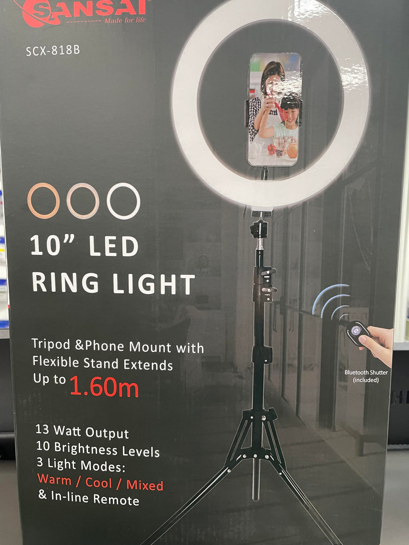 10" Ring Light with Tripod and Phone holder